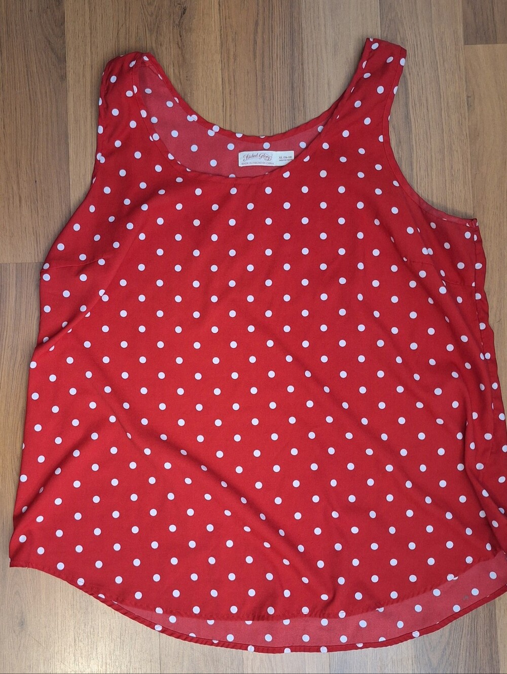 Red And White Polka Dot Tank Top